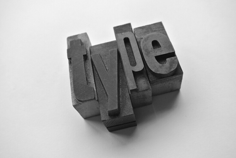 Type Word Composed with Wooden Typography
